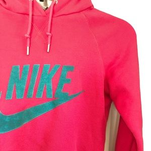 Pink and blue nike hoodie